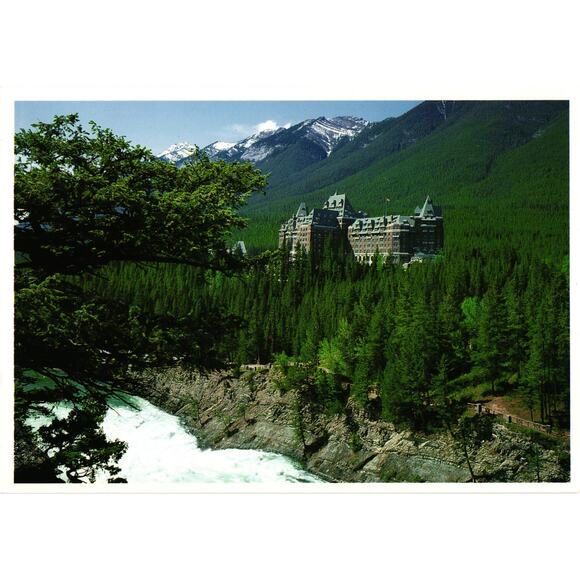 Banff Springs Hotel Canadian Pacific Railway Castle Postcard Unposted - Picture 1 of 2